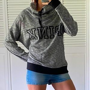 Pink Black & Gray Crowl Neck Sweatshirt